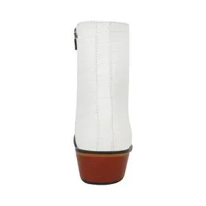 LIBERTYZENO Mens White Croco  Boots Libertyzeno | Shoes | Libertyzeno Mens White Croco Boots  main image 3